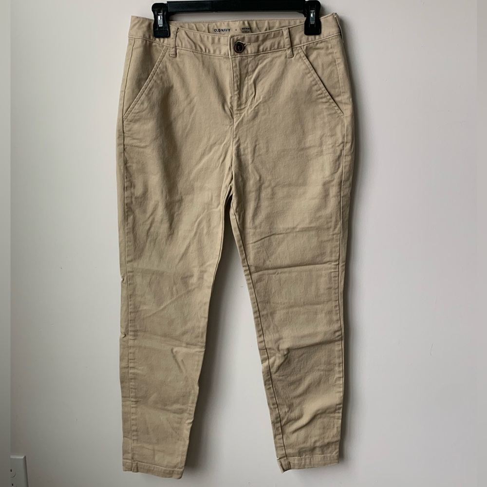 Old Navy Skinny Stretch Tan Pants Size 4